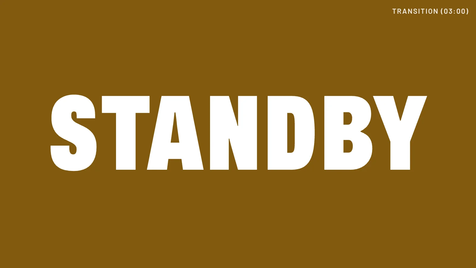 An amber STANDBY screen just before the next heat